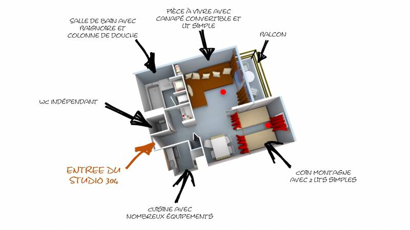 STUDIO TOUT CONFORT AU PIED DES PISTES PLAGNE BELLECOTE